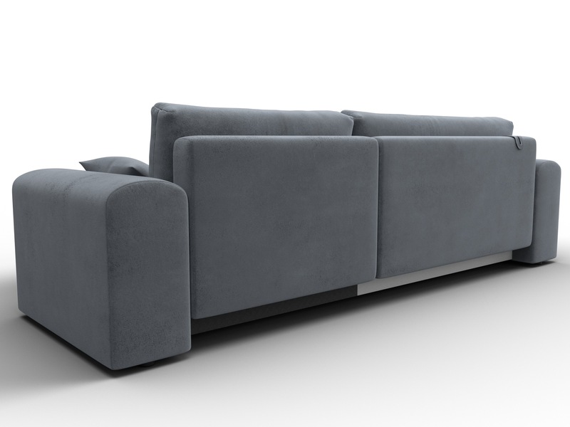 Диван угловой Лига-099 угол универсальный, Велюр, TOWER 10 серый