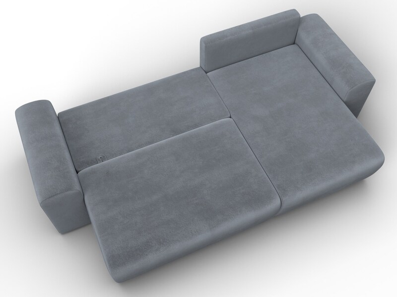 Диван угловой Лига-099 угол универсальный, Велюр, TOWER 10 серый