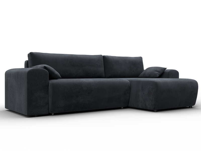 Диван угловой Лига-099 угол универсальный, Велюр, TOWER 11 темно-серый