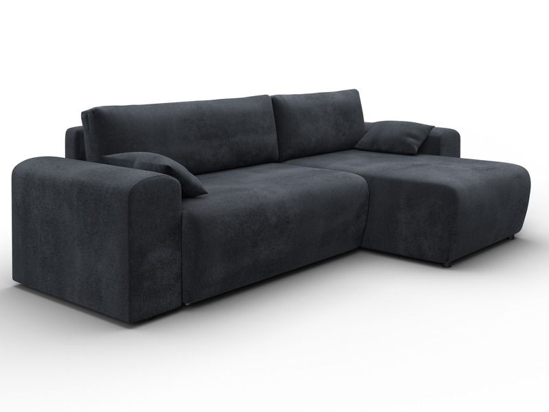 Диван угловой Лига-099 угол универсальный, Велюр, TOWER 11 темно-серый