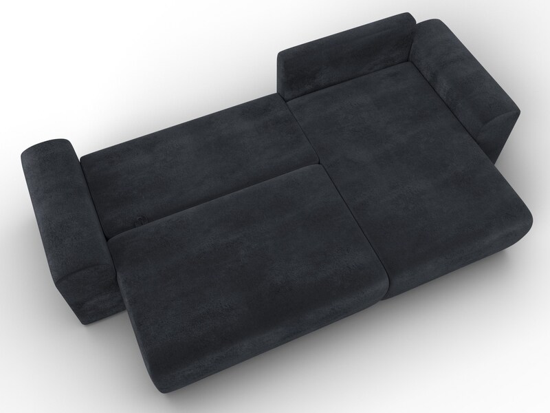 Диван угловой Лига-099 угол универсальный, Велюр, TOWER 11 темно-серый