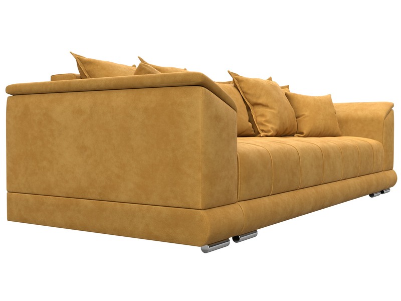 Диван прямой НордСтар НПБ, Велюр, BRUT 10 желтый