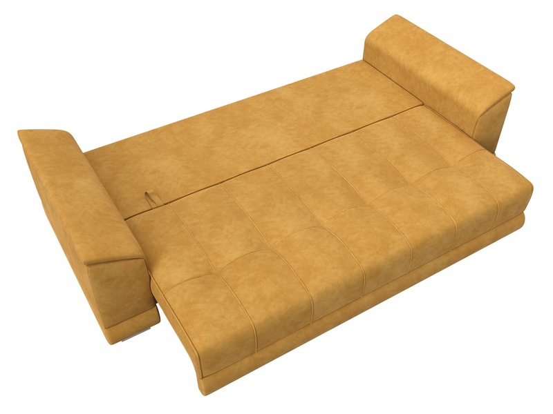 Диван прямой НордСтар НПБ, Велюр, BRUT 10 желтый