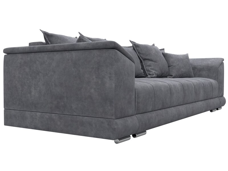 Диван прямой НордСтар НПБ, Велюр, BRUT 16 темно-серый