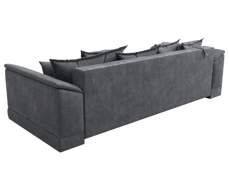 Диван прямой НордСтар НПБ, Велюр, BRUT 16 темно-серый