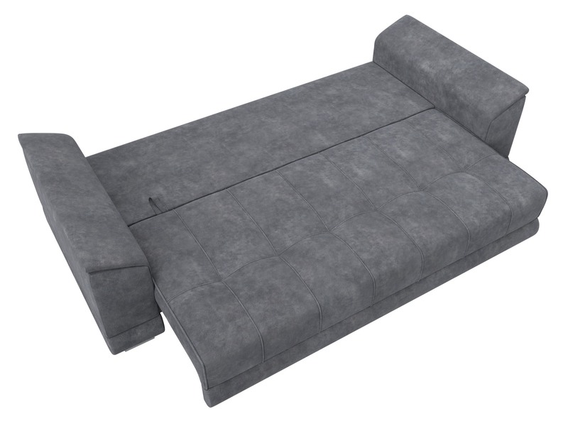 Диван прямой НордСтар НПБ, Велюр, BRUT 16 темно-серый