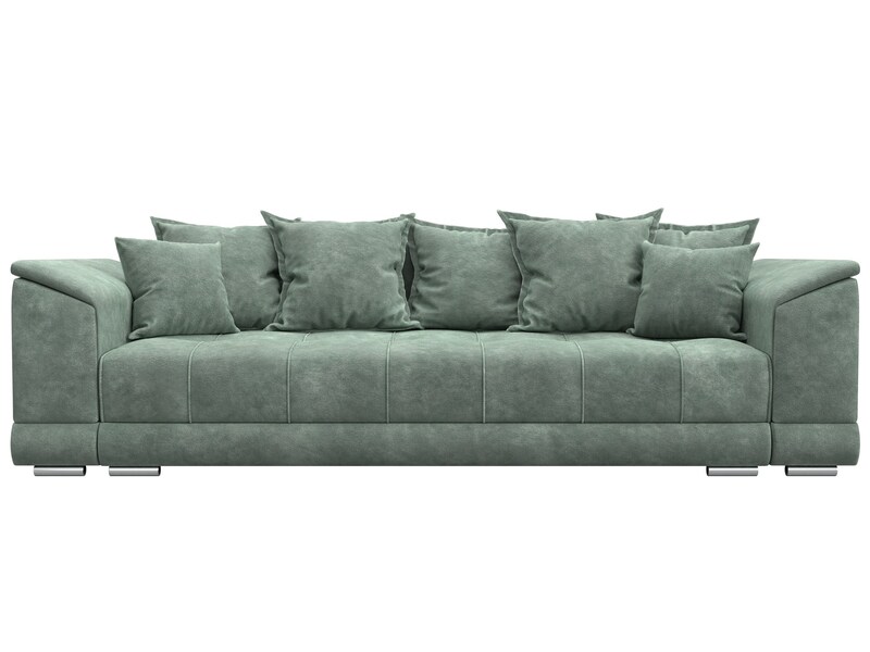 Диван прямой НордСтар НПБ, Велюр, BRUT 08 зеленый