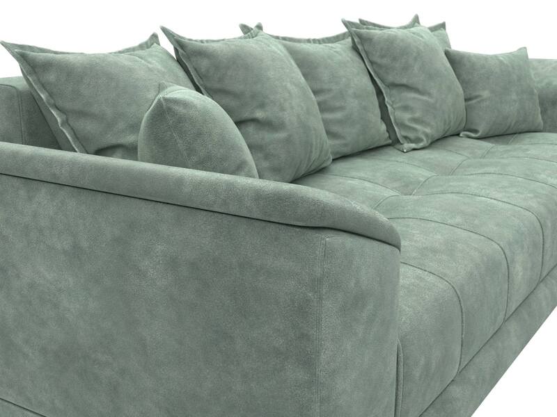 Диван прямой НордСтар НПБ, Велюр, BRUT 08 зеленый