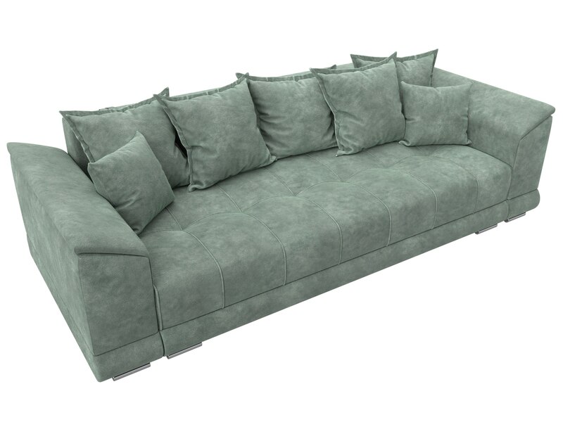 Диван прямой НордСтар НПБ, Велюр, BRUT 08 зеленый