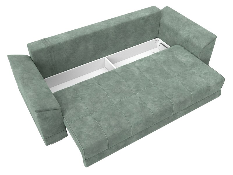 Диван прямой НордСтар НПБ, Велюр, BRUT 08 зеленый