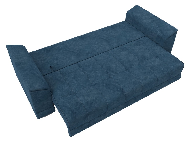 Диван прямой НордСтар НПБ, Велюр, BRUT 11 синий