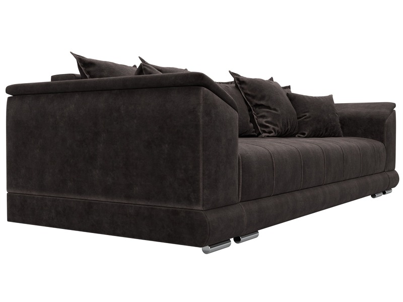 Диван прямой НордСтар НПБ, Велюр, BRUT 17 коричневый