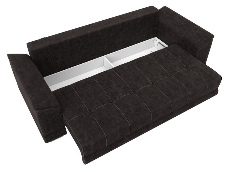 Диван прямой НордСтар НПБ, Велюр, BRUT 17 коричневый