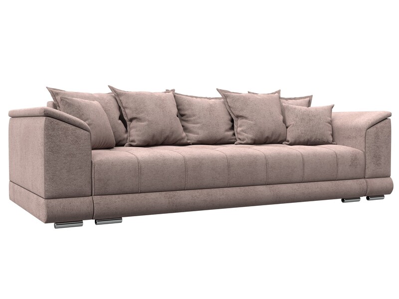 Диван прямой НордСтар НПБ, Велюр, TOWER 05 бежевый