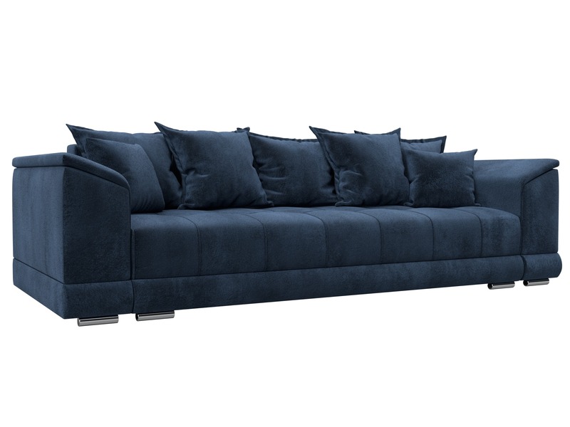 Диван прямой НордСтар НПБ, Велюр, TOWER 13 синий