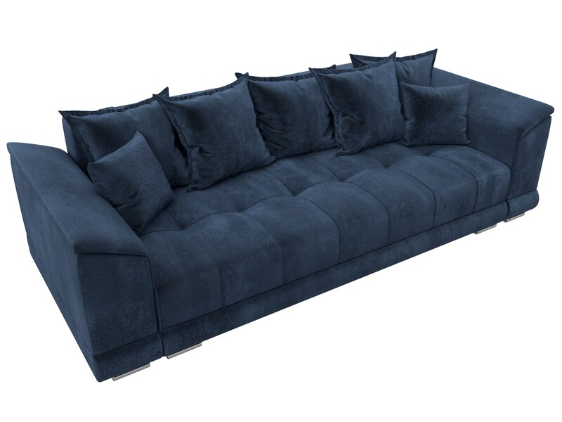 Диван прямой НордСтар НПБ, Велюр, TOWER 13 синий