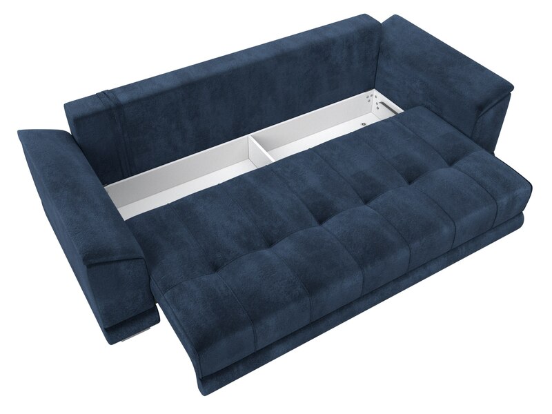 Диван прямой НордСтар НПБ, Велюр, TOWER 13 синий
