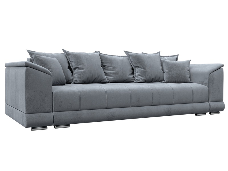 Диван прямой НордСтар НПБ, Велюр, TOWER 10 серый