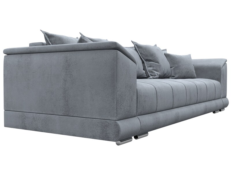 Диван прямой НордСтар НПБ, Велюр, TOWER 10 серый