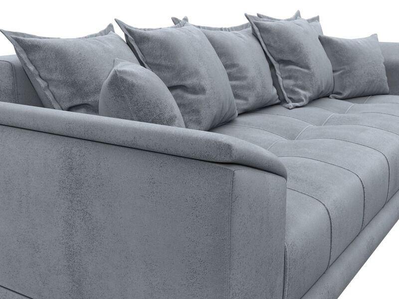 Диван прямой НордСтар НПБ, Велюр, TOWER 10 серый