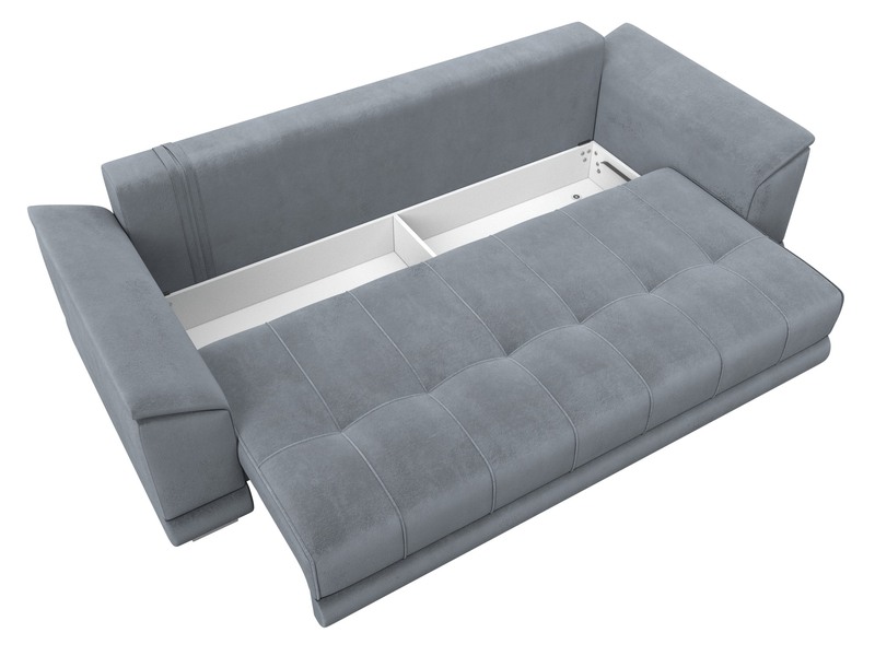 Диван прямой НордСтар НПБ, Велюр, TOWER 10 серый