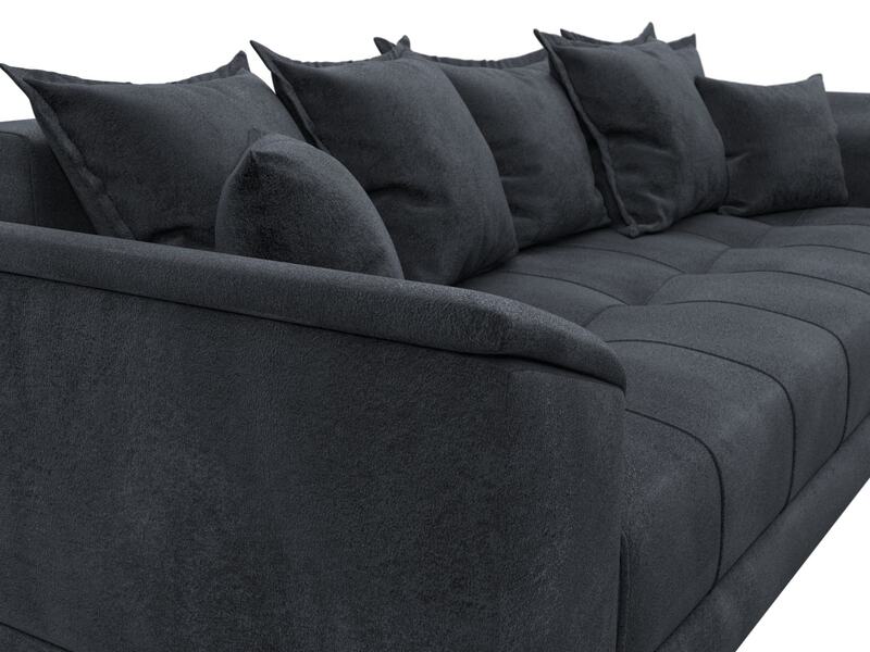 Диван прямой НордСтар НПБ, Велюр, TOWER 11 темно-серый