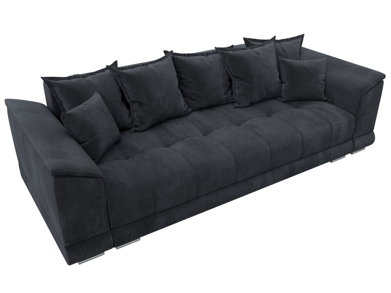 Диван прямой НордСтар НПБ, Велюр, TOWER 11 темно-серый