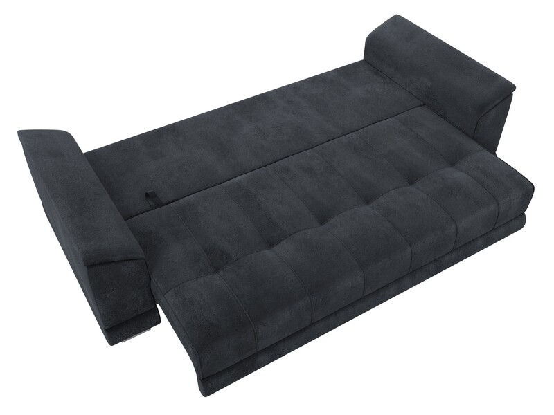 Диван прямой НордСтар НПБ, Велюр, TOWER 11 темно-серый