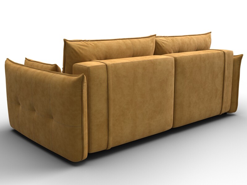 Диван прямой Лига-100 НПБ, Велюр, BRUT 10 желтый