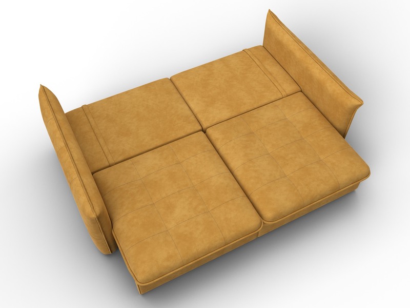 Диван прямой Лига-100 НПБ, Велюр, BRUT 10 желтый