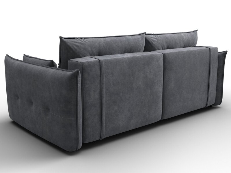 Диван прямой Лига-100 НПБ, Велюр, BRUT 16 темно-серый