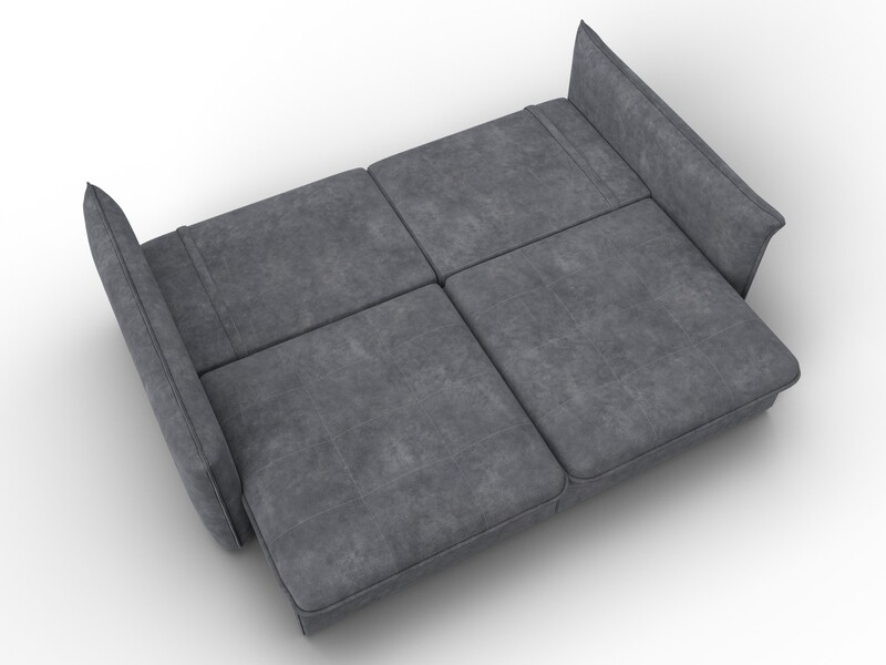 Диван прямой Лига-100 НПБ, Велюр, BRUT 16 темно-серый