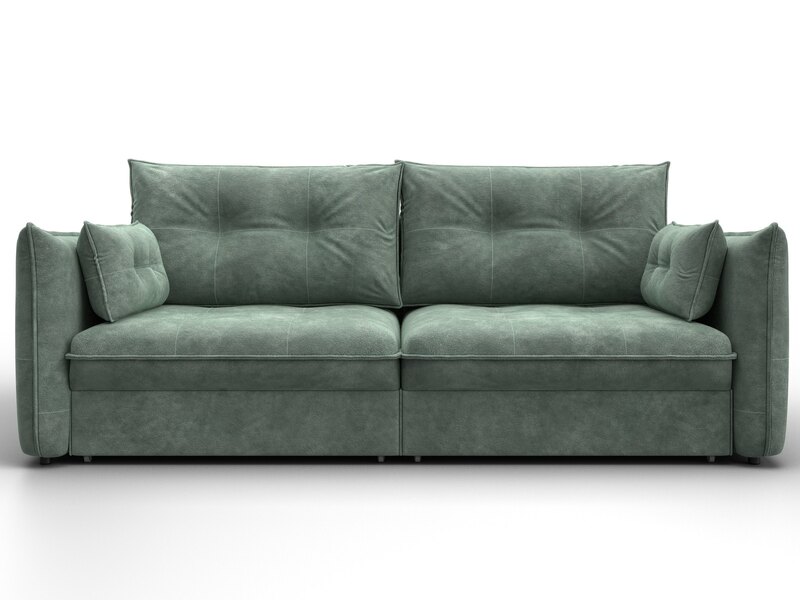 Диван прямой Лига-100 НПБ, Велюр, BRUT 08 зеленый