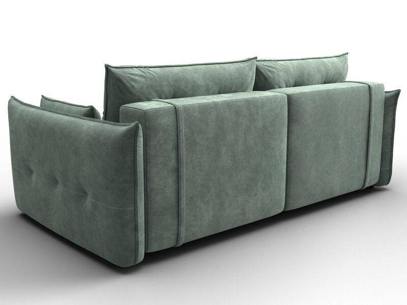 Диван прямой Лига-100 НПБ, Велюр, BRUT 08 зеленый