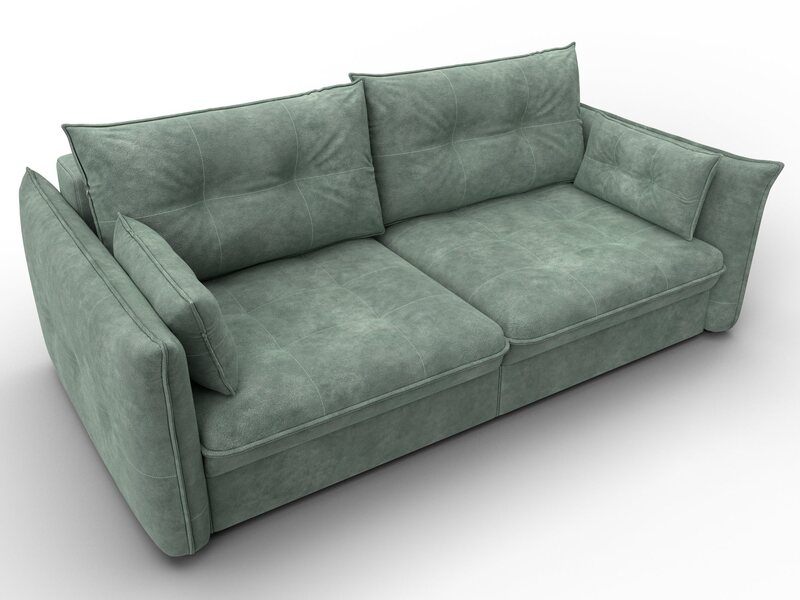 Диван прямой Лига-100 НПБ, Велюр, BRUT 08 зеленый