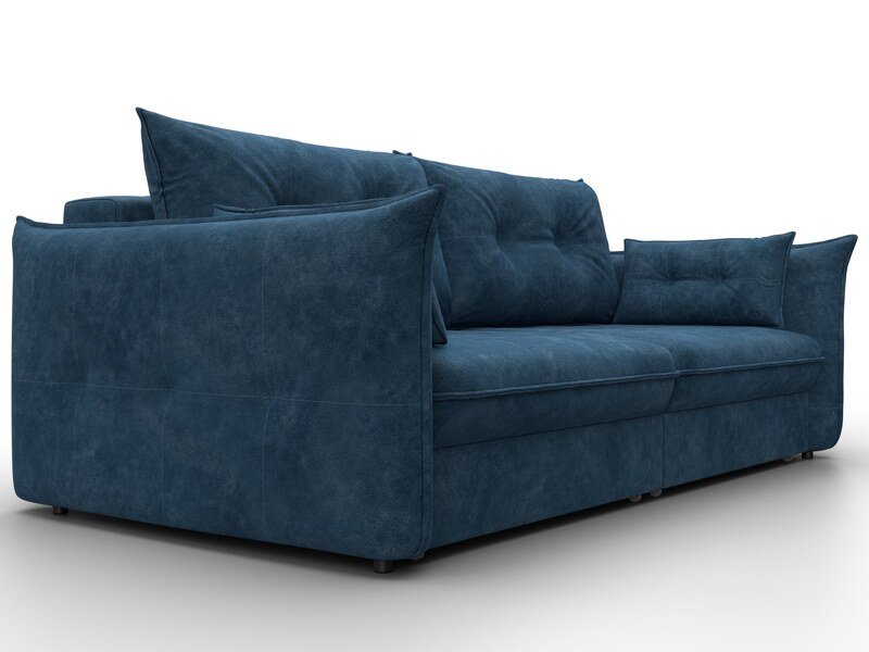 Диван прямой Лига-100 НПБ, Велюр, BRUT 11 синий