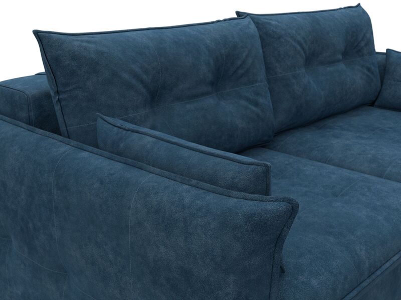 Диван прямой Лига-100 НПБ, Велюр, BRUT 11 синий