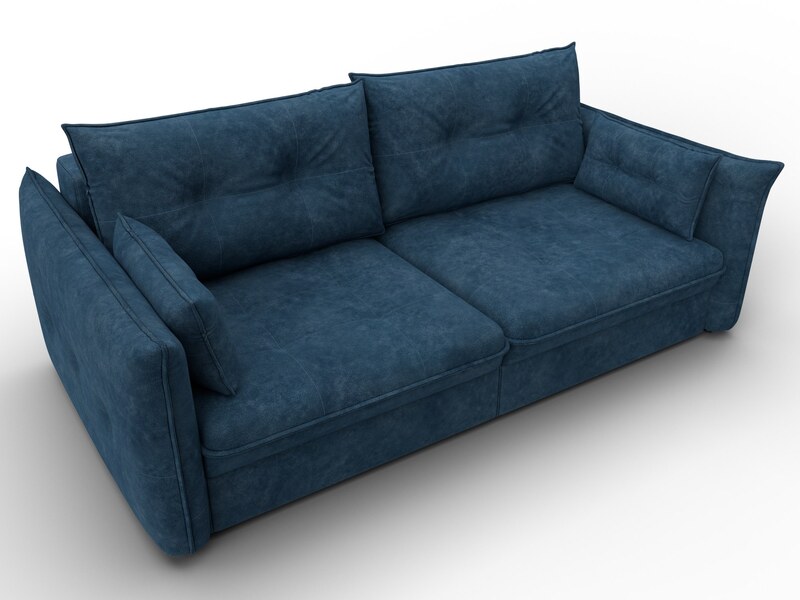 Диван прямой Лига-100 НПБ, Велюр, BRUT 11 синий