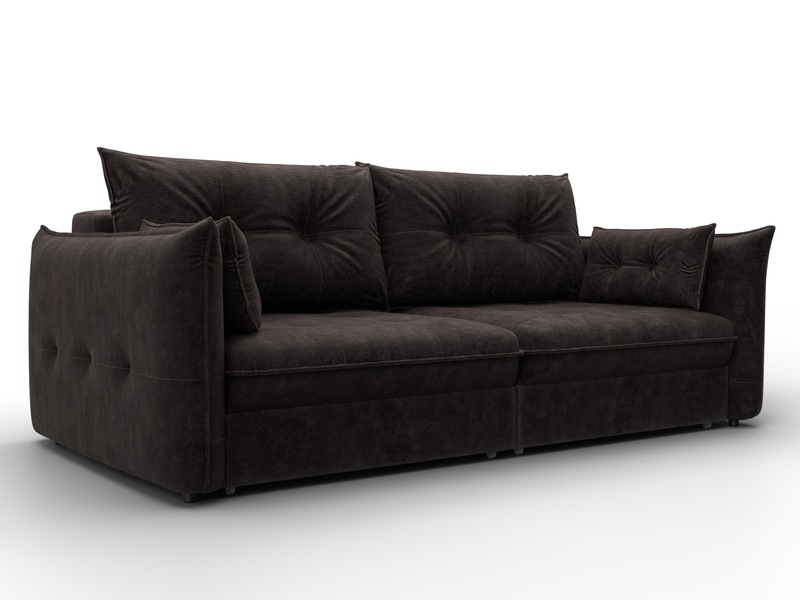 Диван прямой Лига-100 НПБ, Велюр, BRUT 17 коричневый