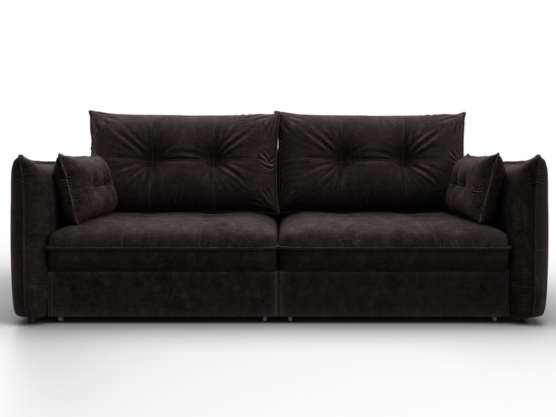 Диван прямой Лига-100 НПБ, Велюр, BRUT 17 коричневый