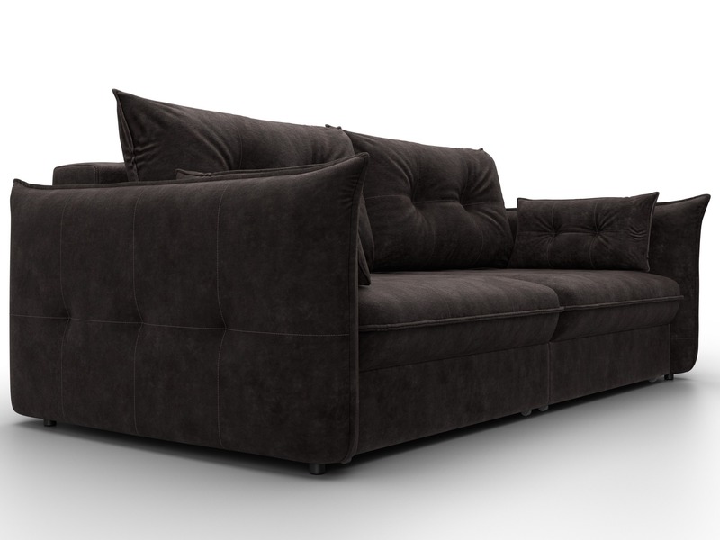 Диван прямой Лига-100 НПБ, Велюр, BRUT 17 коричневый