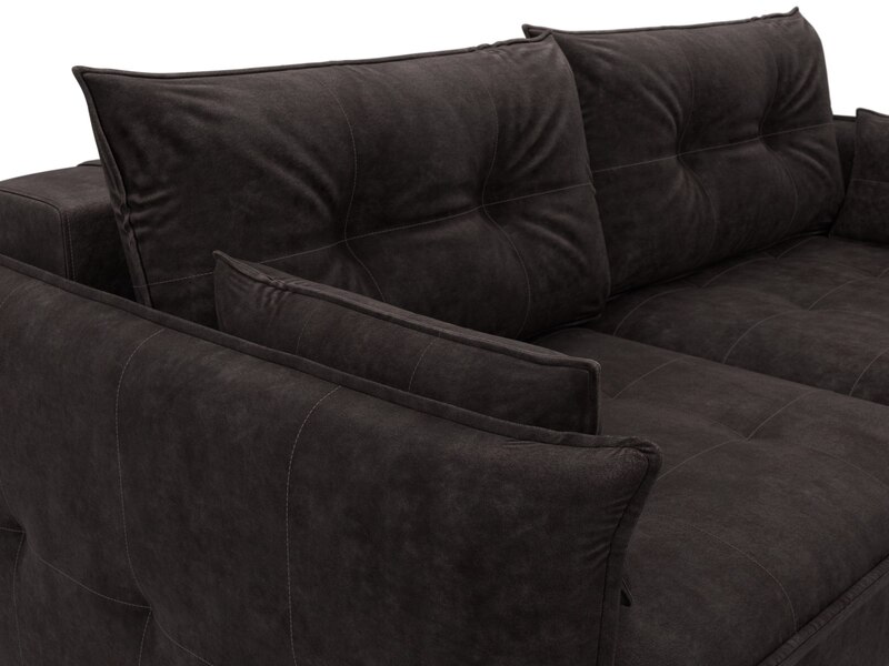 Диван прямой Лига-100 НПБ, Велюр, BRUT 17 коричневый
