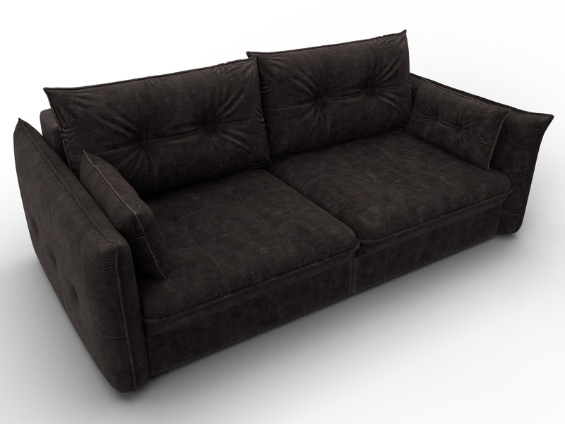 Диван прямой Лига-100 НПБ, Велюр, BRUT 17 коричневый