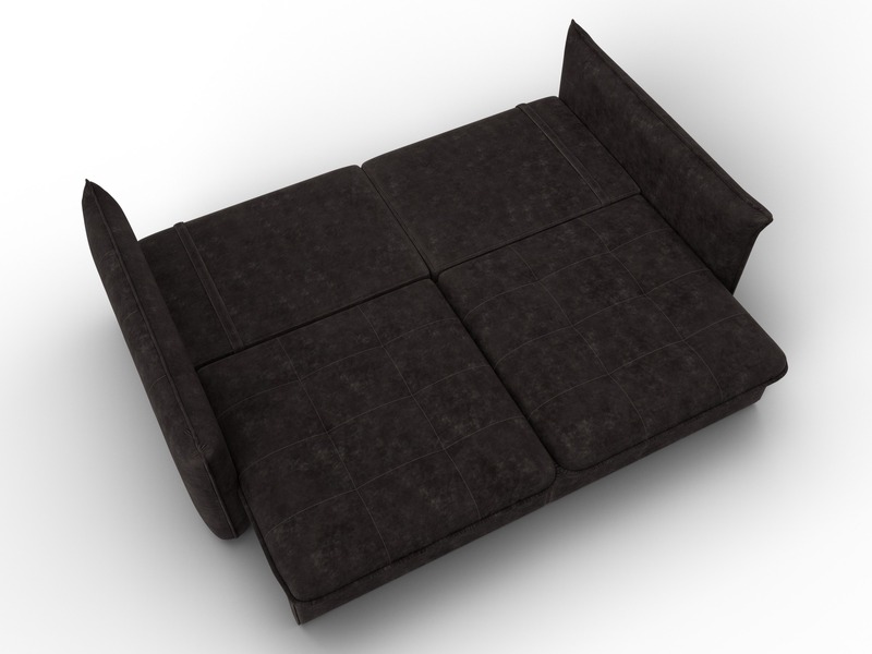 Диван прямой Лига-100 НПБ, Велюр, BRUT 17 коричневый