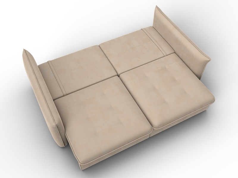Диван прямой Лига-100 НПБ, Велюр, SEVEN 729 бежевый