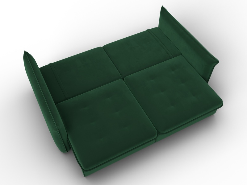 Диван прямой Лига-100 НПБ, Велюр, SEVEN 626 зеленый