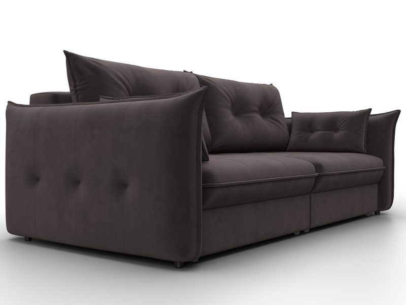 Диван прямой Лига-100 НПБ, Велюр, SEVEN 727 коричневый