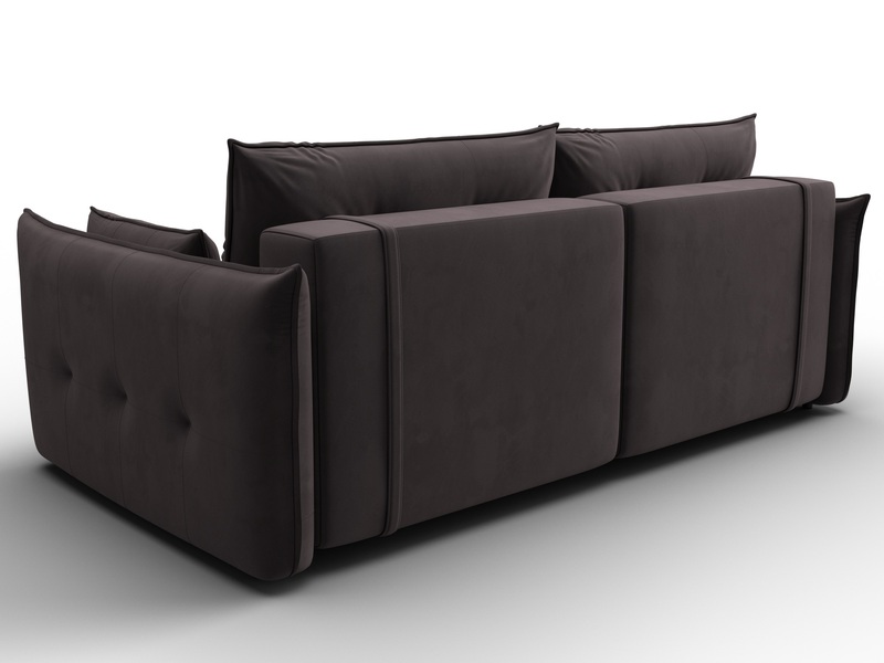 Диван прямой Лига-100 НПБ, Велюр, SEVEN 727 коричневый