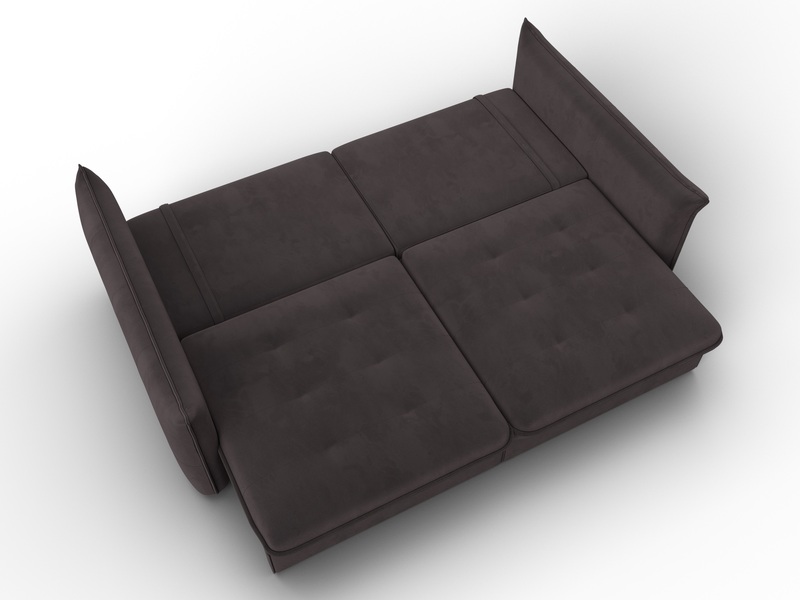 Диван прямой Лига-100 НПБ, Велюр, SEVEN 727 коричневый