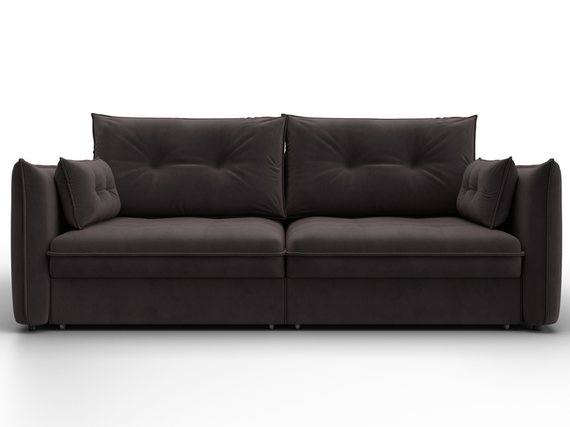 Диван прямой Лига-100 НПБ, Велюр, SEVEN 727 коричневый